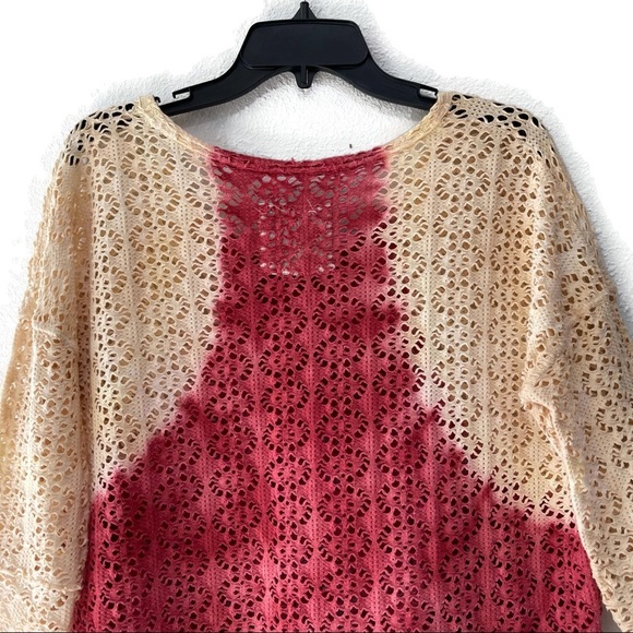 FREE PEOPLE We The Free Crochet Love Raglan Pink - Picture 5 of 5